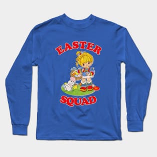 Easter Squad Rainbow Brite Distressed Long Sleeve T-Shirt